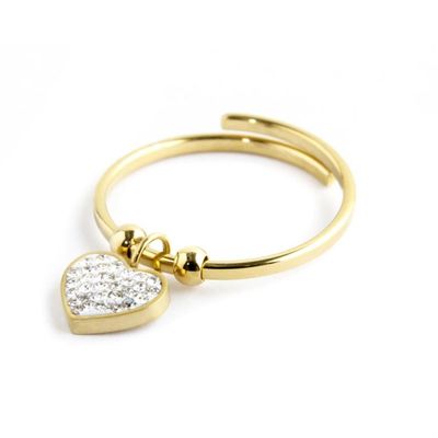 Anello cuore cristalli pendente Marlu' Donna