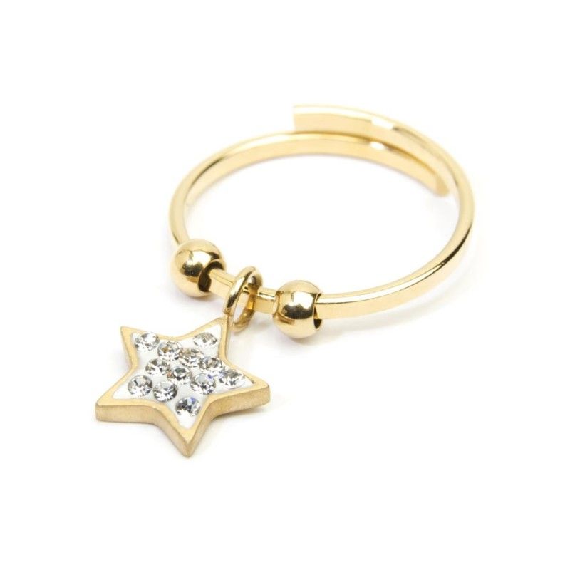 Anello stella con cristalli pendente Marlu' Donna