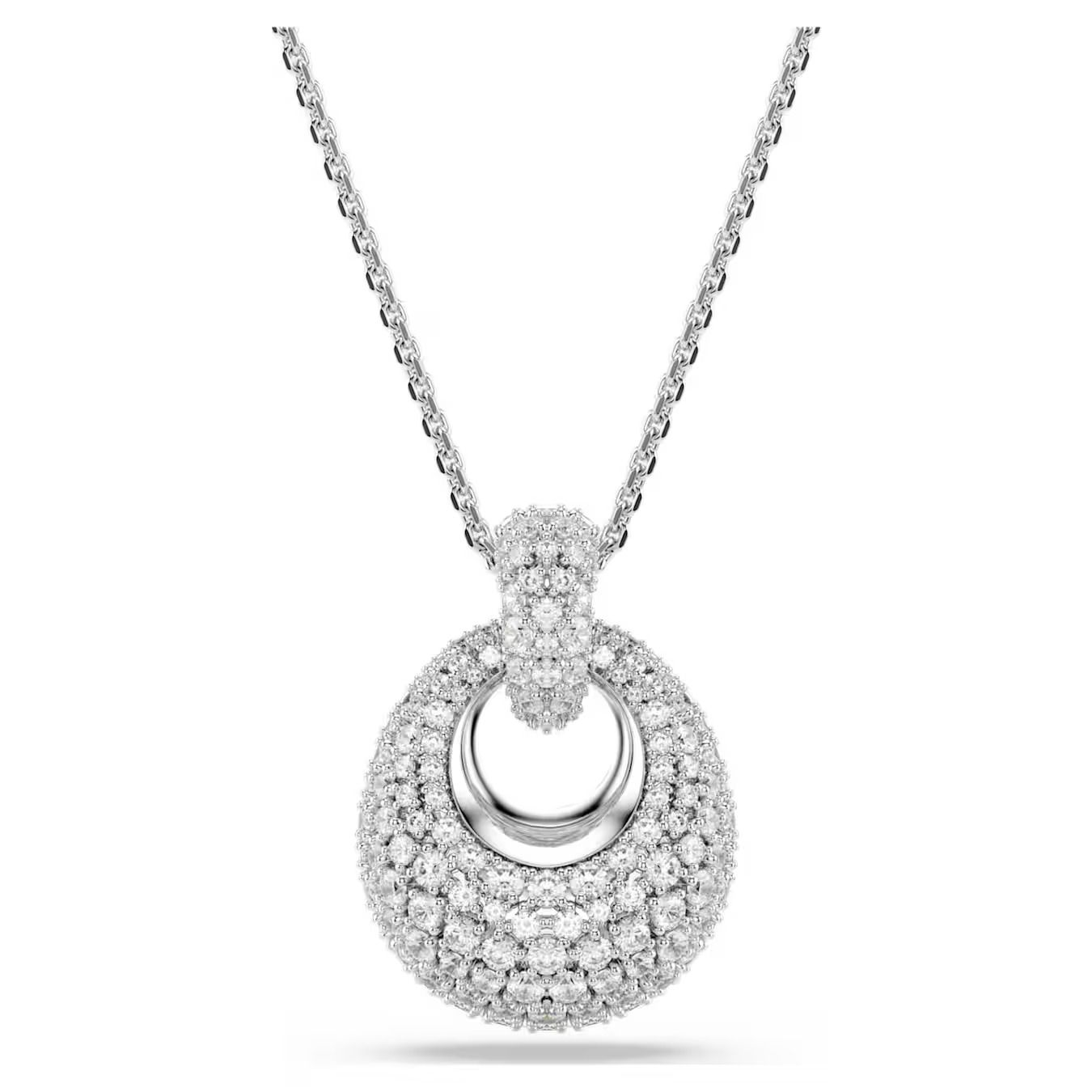 Pendente Sublima Bianco, Placcato rodio Swarovski