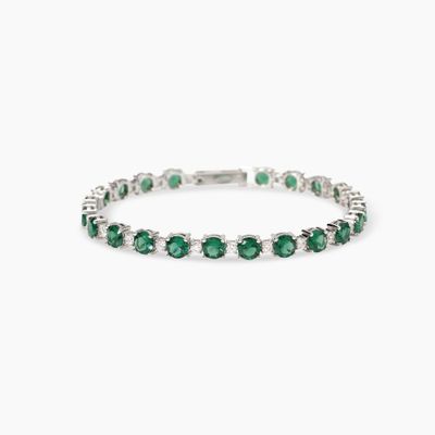 Bracciale con smeraldi sintetici CHAPEAU Mabina