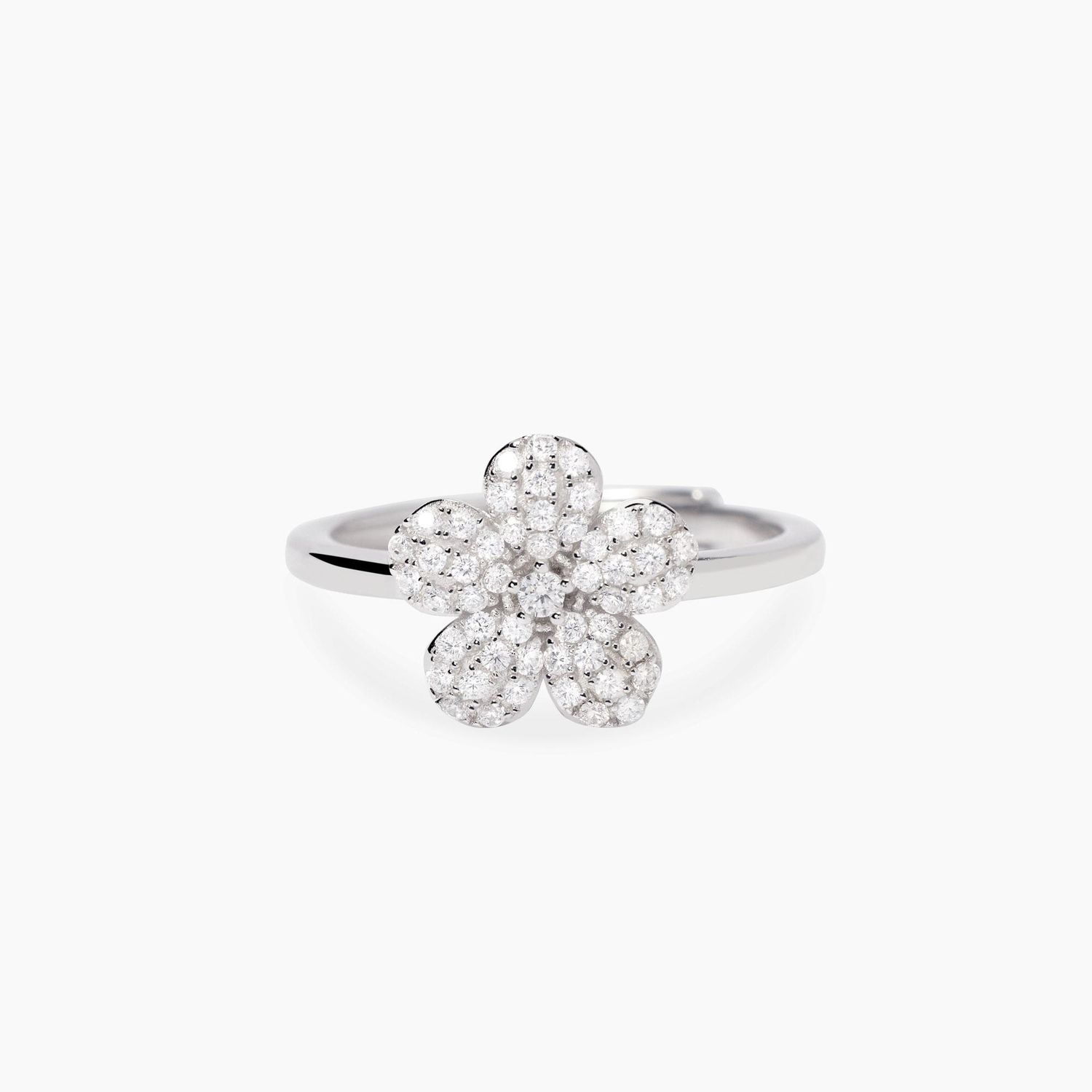 Anello con fiore in zirconi bianchi MALEDETTA PRIMAVERA Mabina