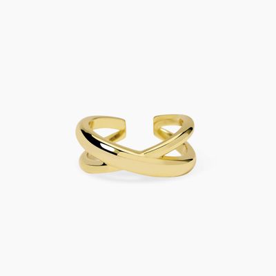 Anello intrecciato in argento dorato INTRECCIO Mabina