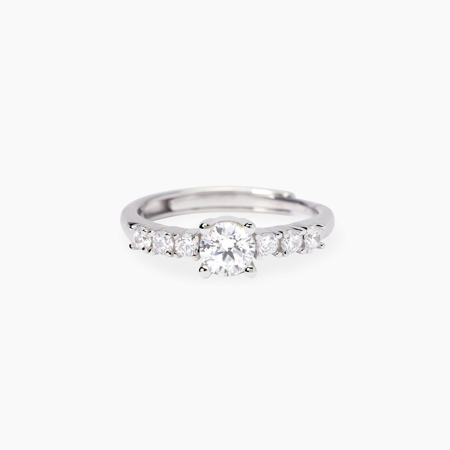 Anello regolabile in zirconi bianchi DIMMI DI SÌ Mabina