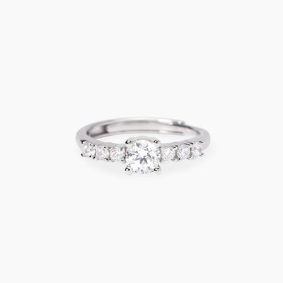 Anello regolabile in zirconi bianchi DIMMI DI SÌ Mabina