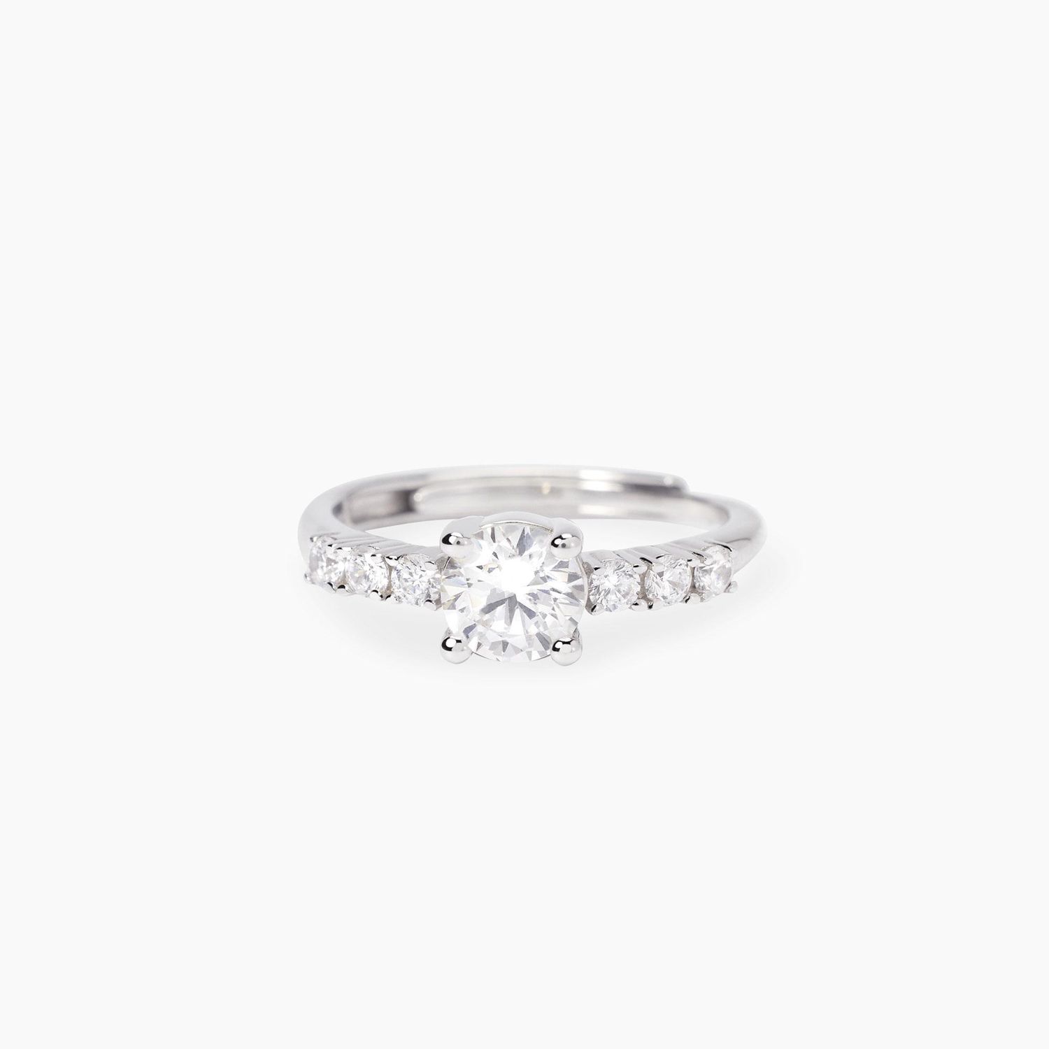 Anello regolabile in zirconi bianchi DIMMI DI SÌ Mabina