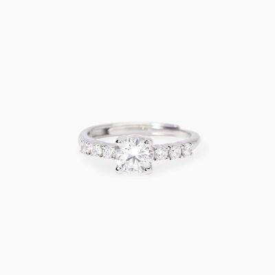 Anello regolabile in zirconi bianchi DIMMI DI SÌ Mabina