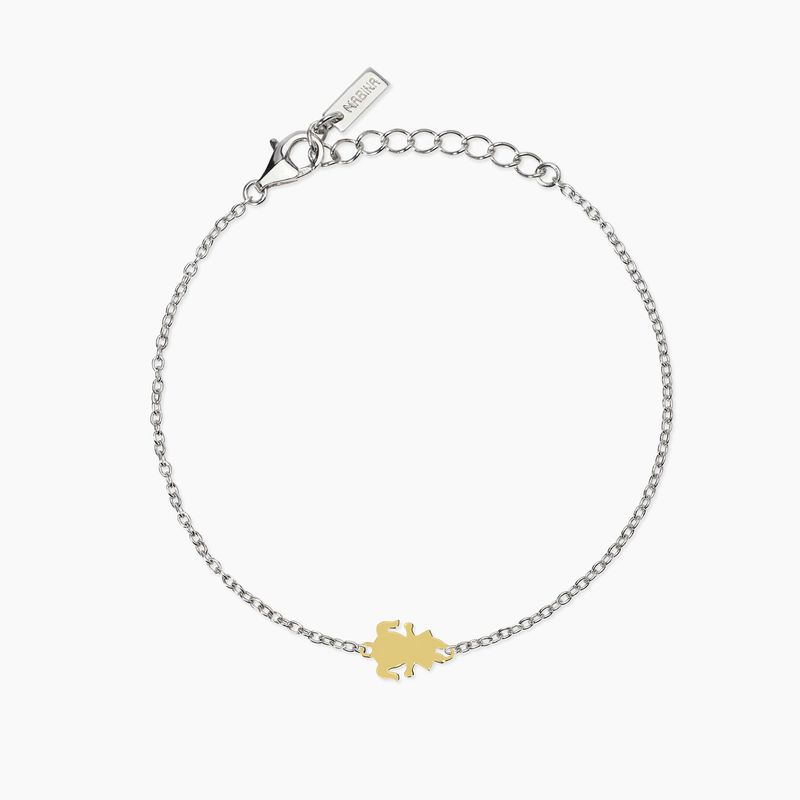 Bracciale in argento e bimba in oro 9K PRETTY GIRL Mabina