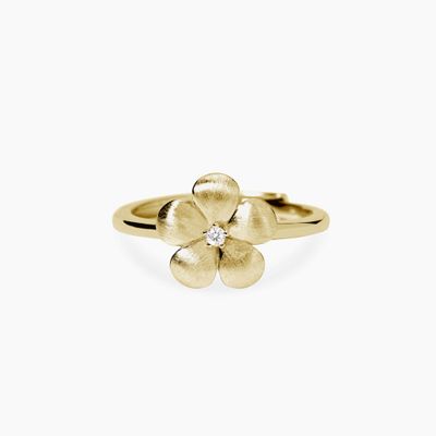 Anello con fiore in argento dorato MALEDETTA PRIMAVERA Mabina