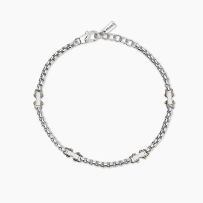 Bracciale con catena veneta e elementi con viti Rialto Mabina