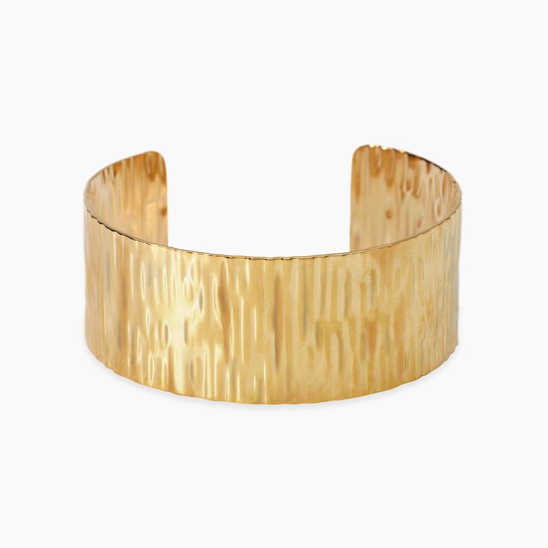 Bracciale bangle dorata effetto martellato Style 23 Kidult Bracciale bangle dorata effetto martellato Style 23 Kidult