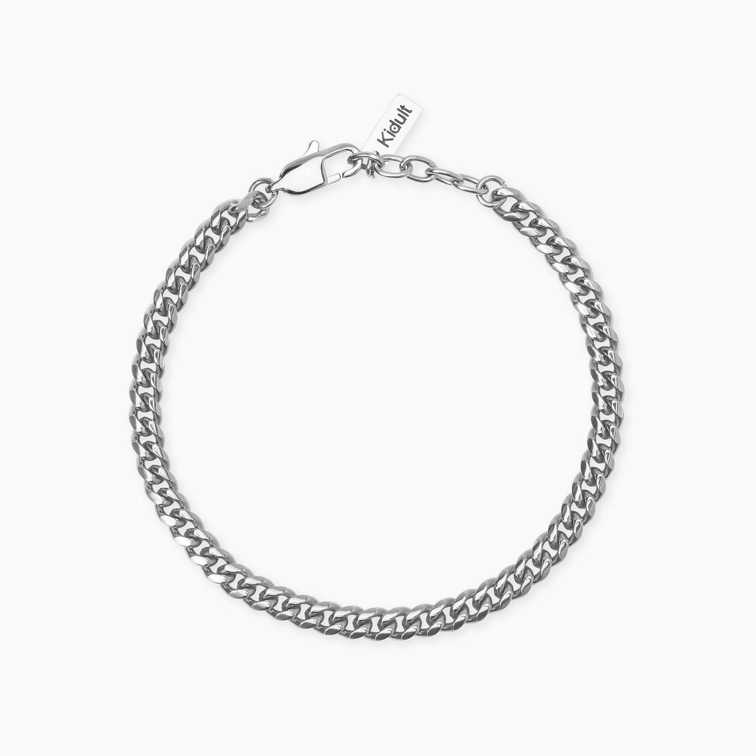 Bracciale in acciaio con catena groumette Style 04 Kidult