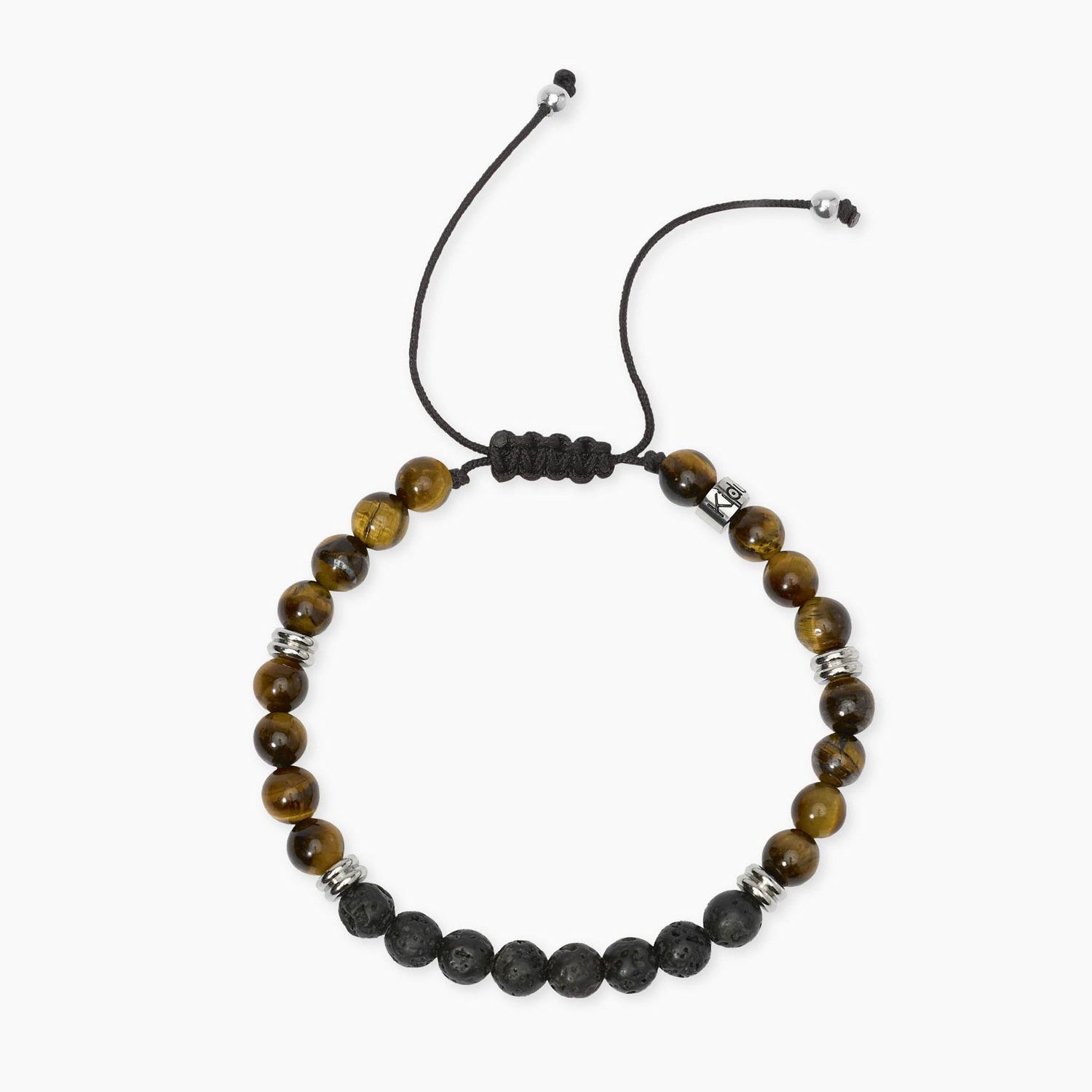 Bracciale regolabile con nylon e pietre Style 33 Kidult Bracciale regolabile con nylon e pietre Style 33 Kidult