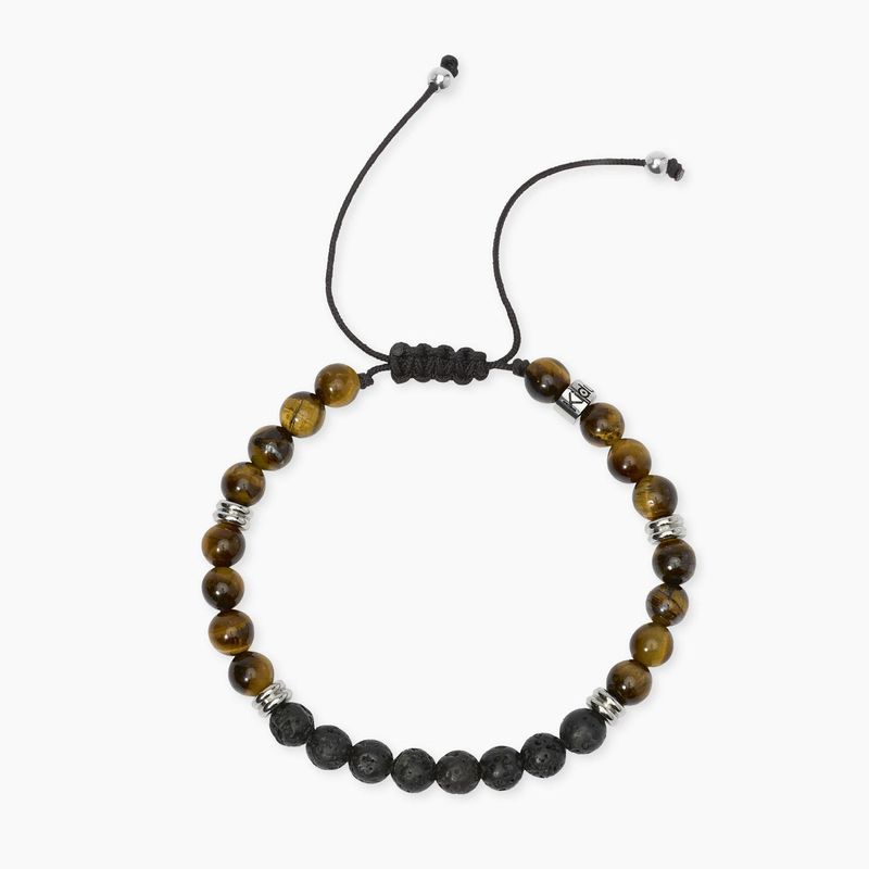 Bracciale regolabile con nylon e pietre Style 33 Kidult