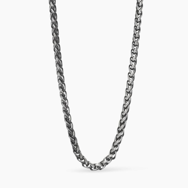 Collana con catena spiga in acciaio e gunmetal Style 05 Kidult