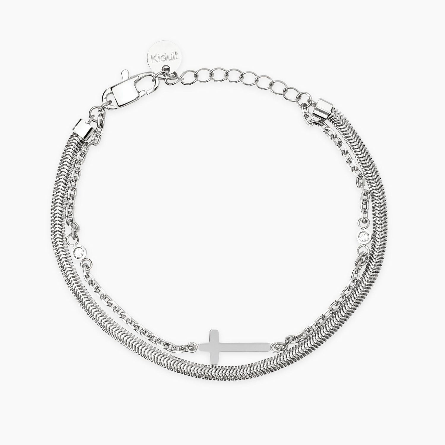 Bracciale con catene e croce Style 29 Kidult