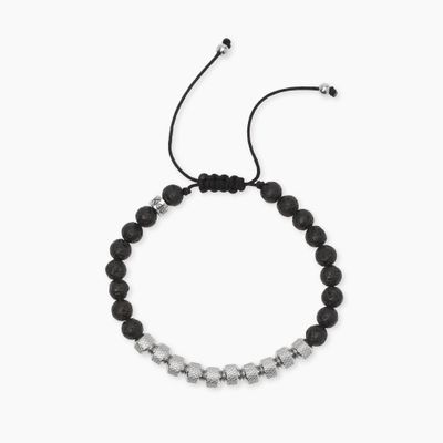 Bracciale con nylon e pietra lavica Style 33 Kidult