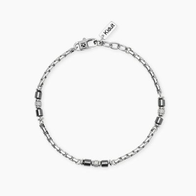 Bracciale in acciaio e ematite Style 03 Kidult