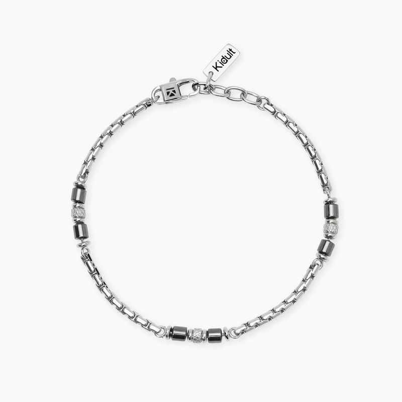 Bracciale in acciaio e ematite Style 03 Kidult