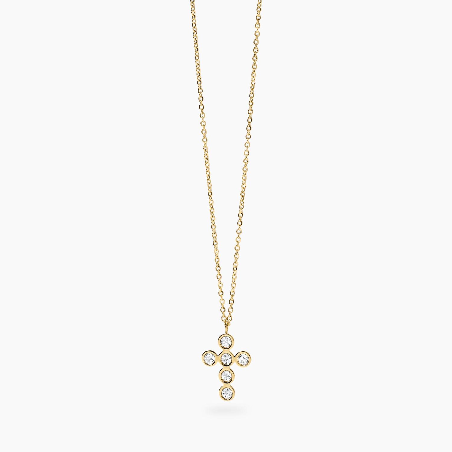 Girocollo dorato con croce in cristalli Style 28 Kidult
