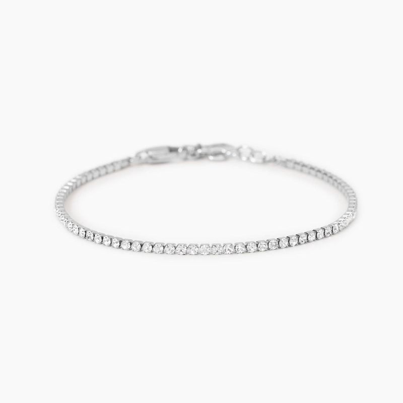 Bracciale tennis con cristalli bianchi Style 12 Kidult