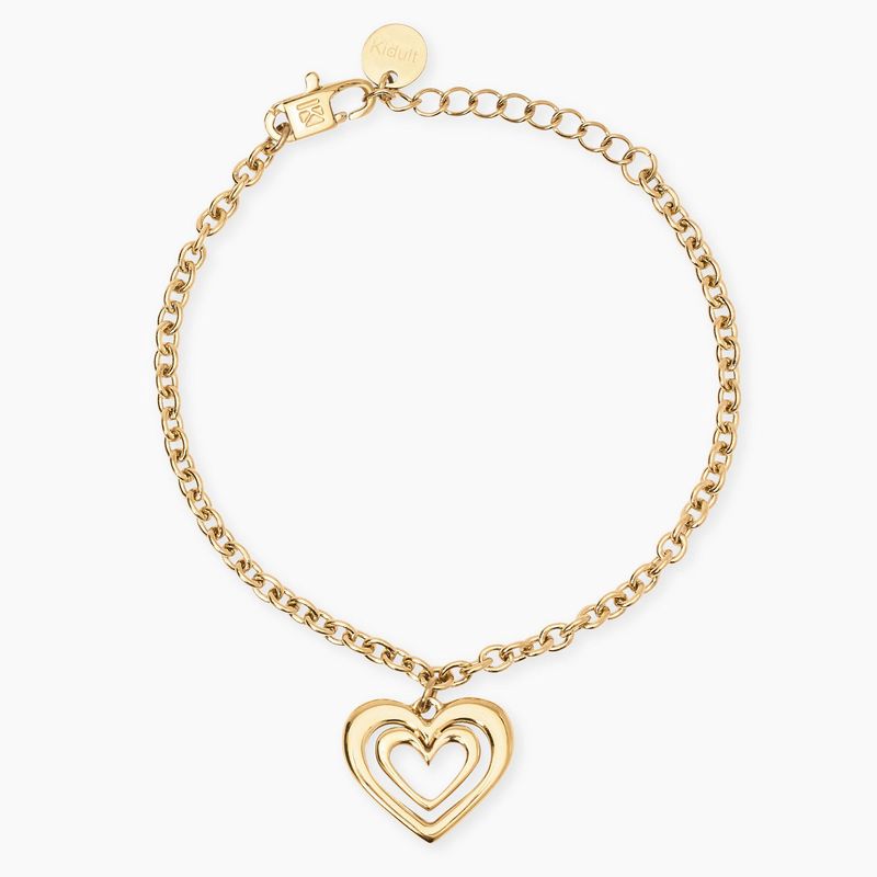 Bracciale dorato con ciondolo cuore Style 27 Kidult Bracciale dorato con ciondolo cuore Style 27 Kidult