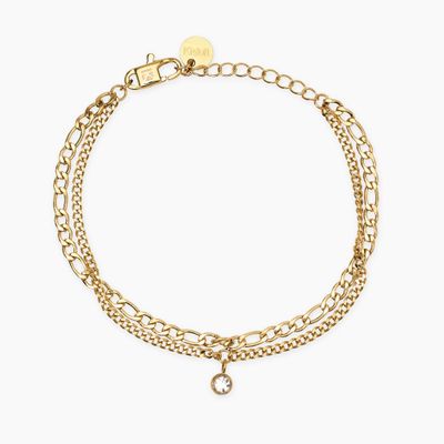 Bracciale dorato con catene e ciondolo Style 31 Kidult