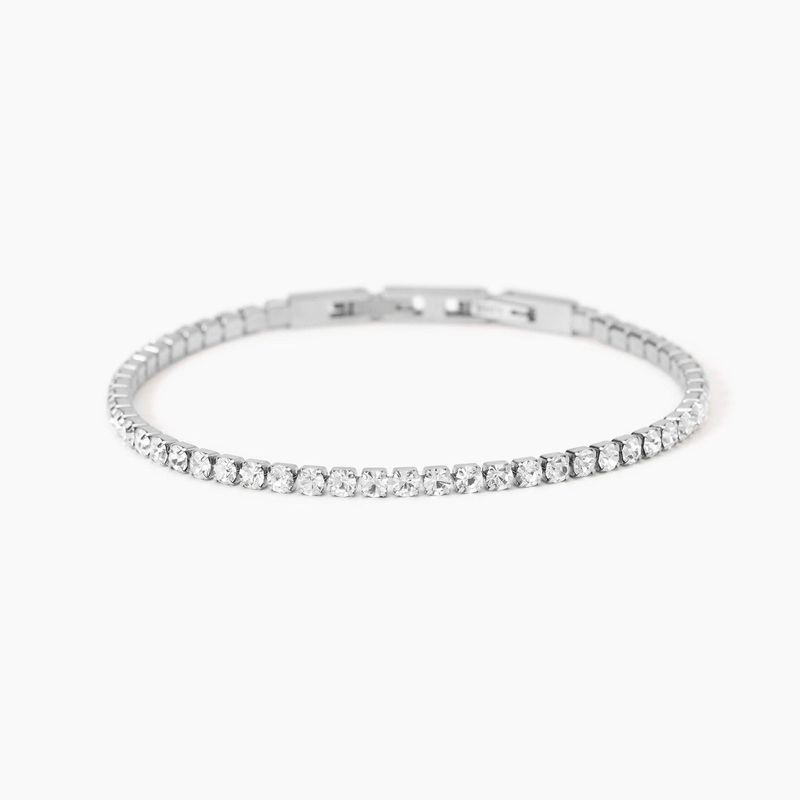 Bracciale tennis con zirconi bianchi Style 12 Kidult