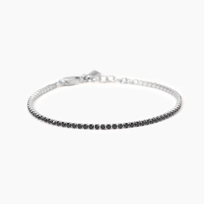 Bracciale tennis con cristalli neri Style 12 Kidult