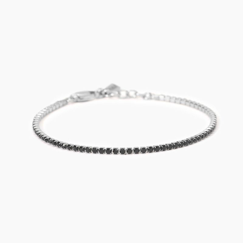 Bracciale tennis con cristalli neri Style 12 Kidult