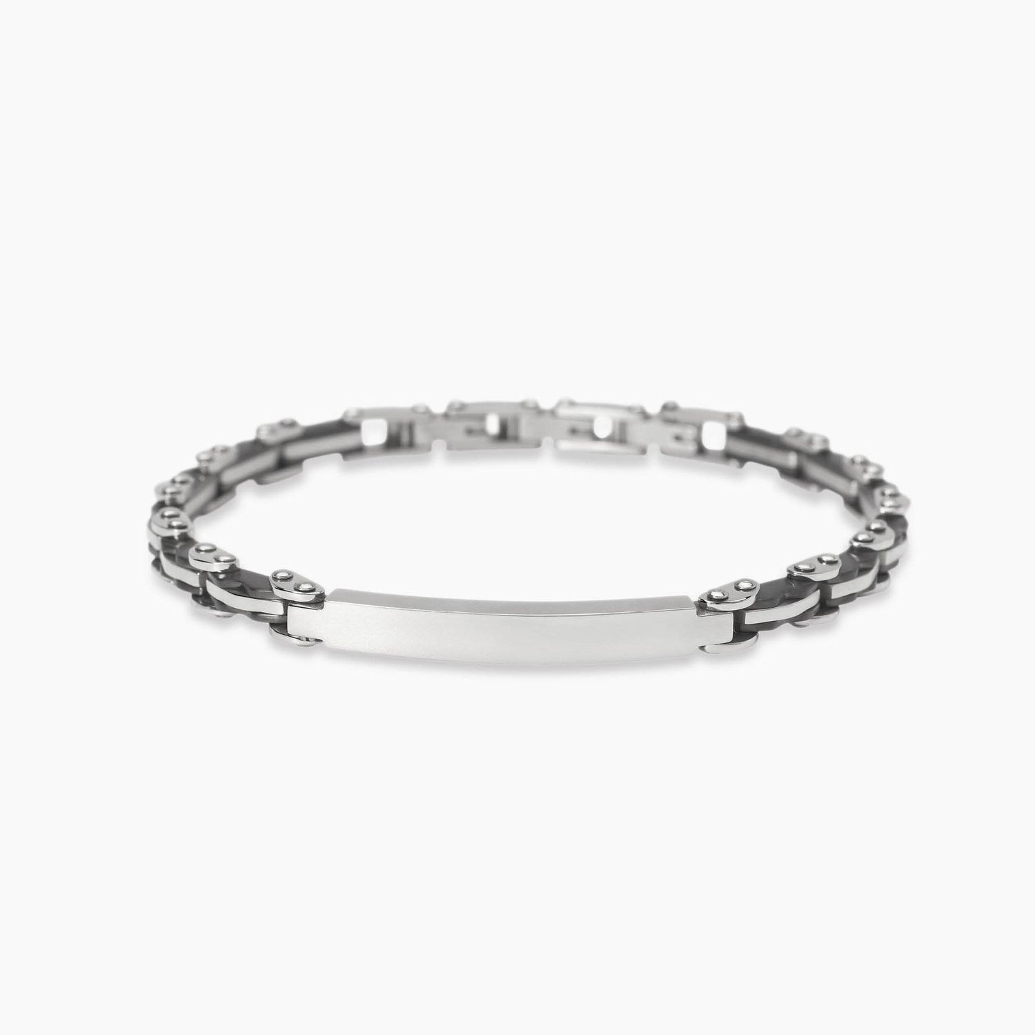 Bracciale con piastra e inserti in gunmetal Style 21 Kidult Bracciale con piastra e inserti in gunmetal Style 21 Kidult