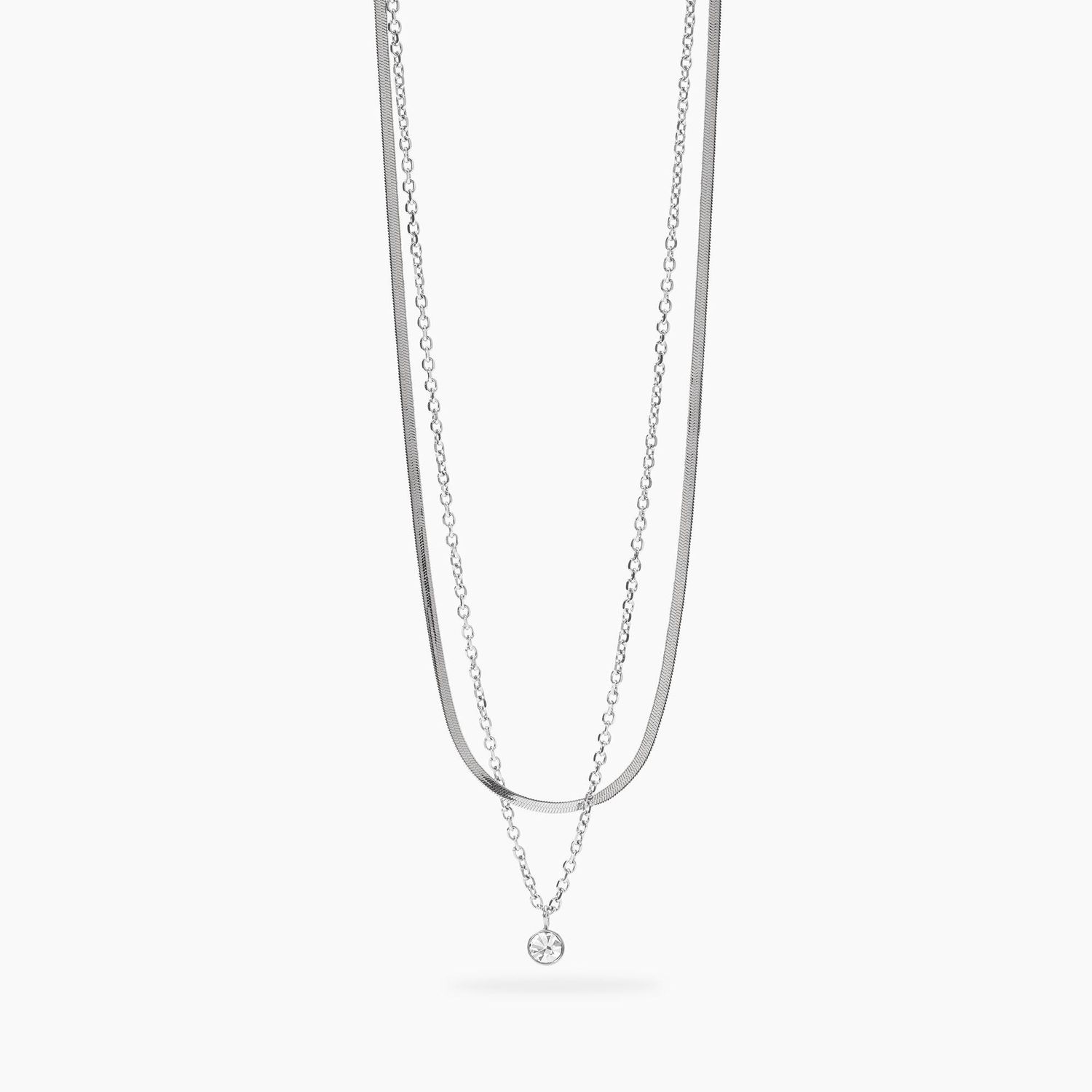 Girocollo con catene e cristallo Style 31 Kidult Girocollo con catene e cristallo Style 31 Kidult