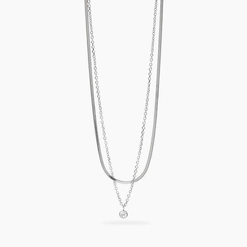 Girocollo con catene e cristallo Style 31 Kidult