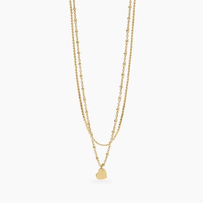 Girocollo dorato con catene e cuore Style 30 Kidult