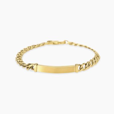 Bracciale in acciaio dorato con piastra Style 17 Kidult