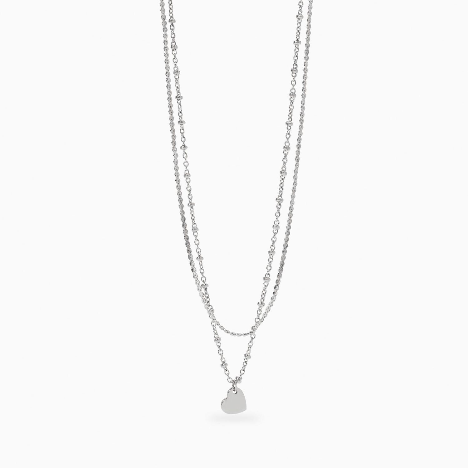 Girocollo con catene e ciondolo cuore Style 30 Kidult Girocollo con catene e ciondolo cuore Style 30 Kidult