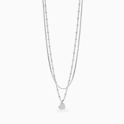 Girocollo con catene e ciondolo cuore Style 30 Kidult Girocollo con catene e ciondolo cuore Style 30 Kidult