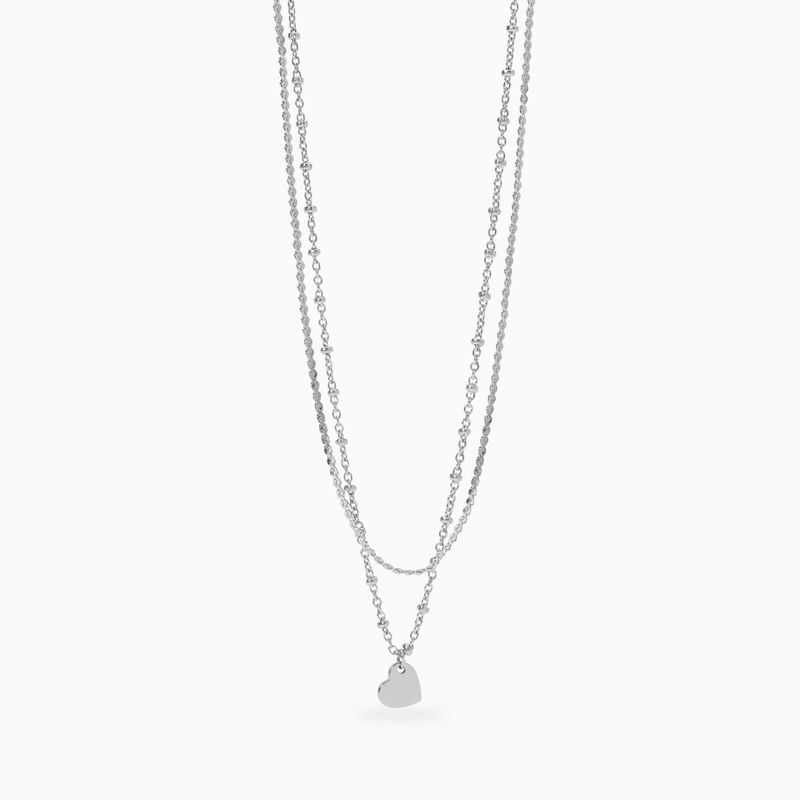 Girocollo con catene e ciondolo cuore Style 30 Kidult