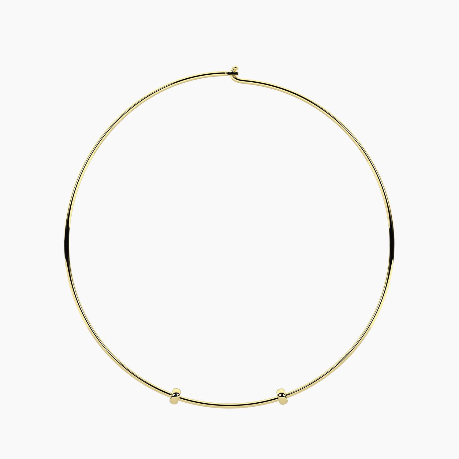 Girocollo dorato componibile rigido Hula-hoop Kidult