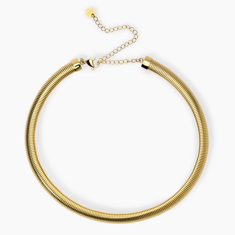 Girocollo dorato con catena tubogas Style 13 Kidult Girocollo dorato con catena tubogas Style 13 Kidult