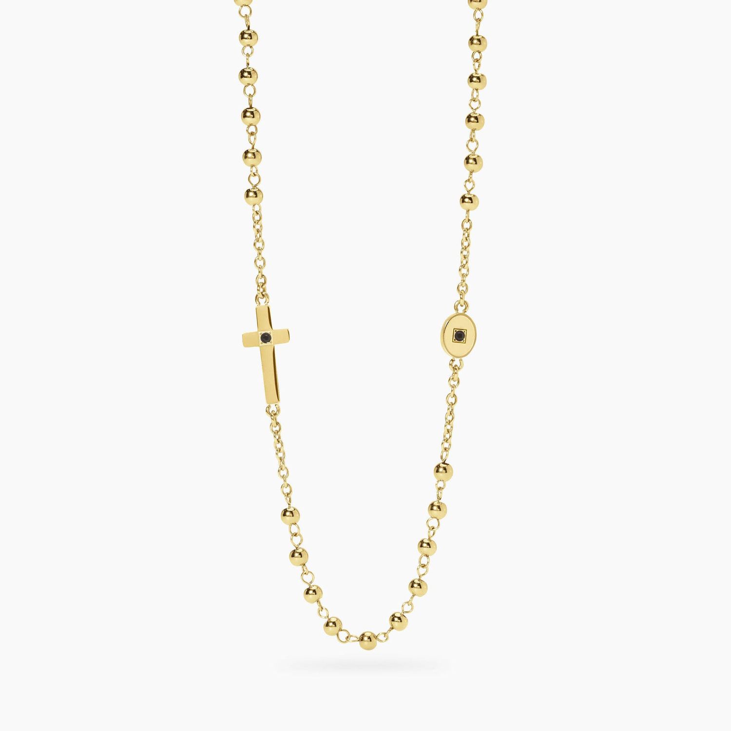Collana in acciaio dorato con croce Style 01 Kidult