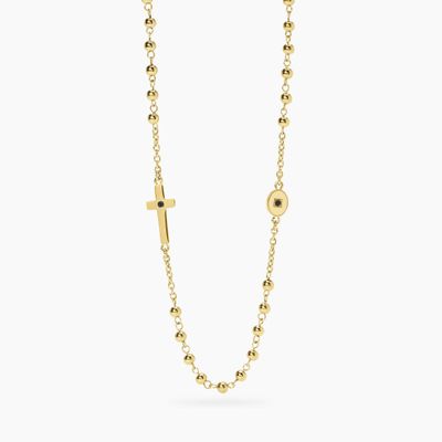 Collana in acciaio dorato con croce Style 01 Kidult
