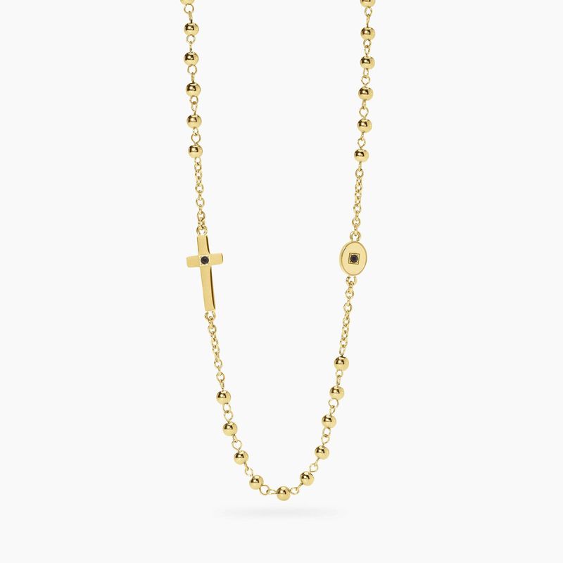 Collana in acciaio dorato con croce Style 01 Kidult