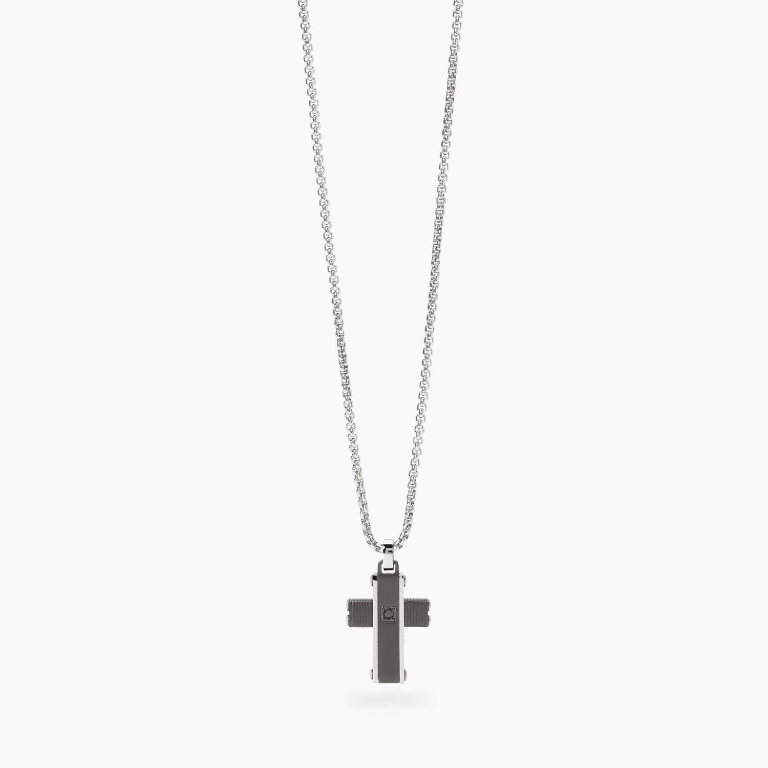 Collana da uomo con croce nera Style 01 Kidult Collana da uomo con croce nera Style 01 Kidult