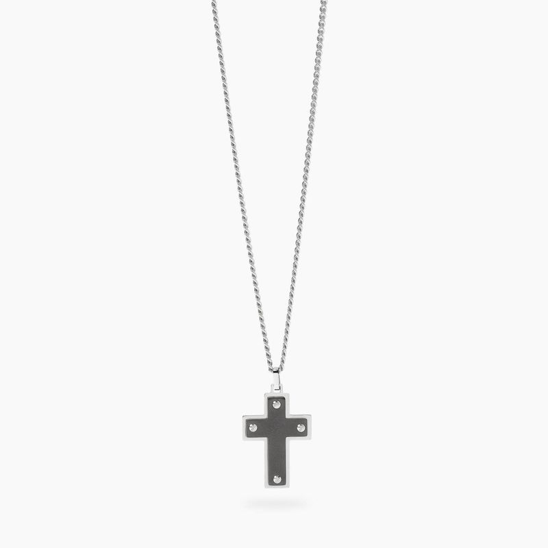 Collana da uomo con croce nera Style 01 Kidult