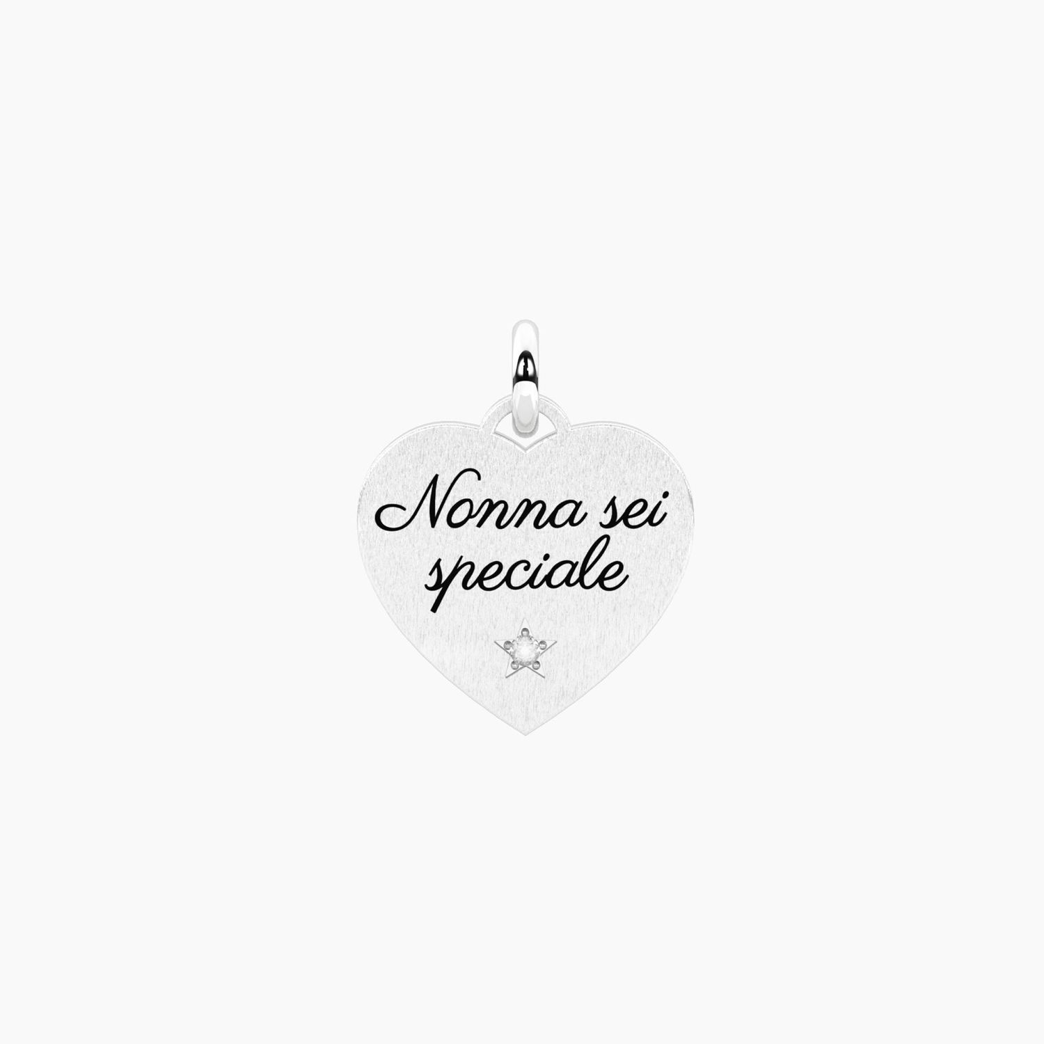 Ciondolo cuore con scritta per la nonna Nonna sei speciale Kidult