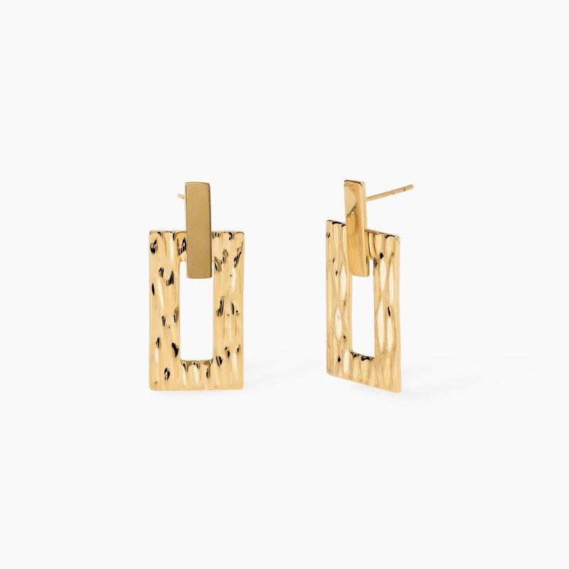 Orecchini dorati con pendenti martellati Style 05 Kidult