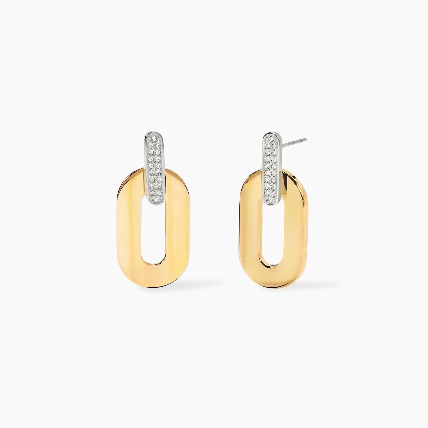 Orecchini dorati con cristalli e pendenti Style 09 Kidult