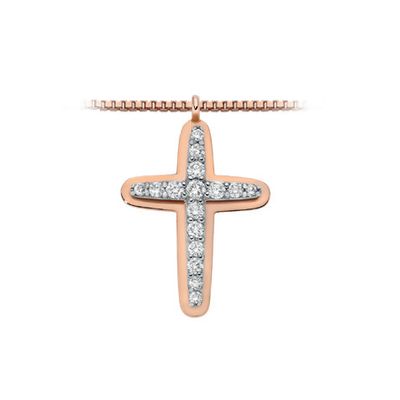 Croce in oro & diamanti Donna Oro