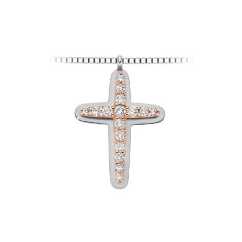 Croce in oro & diamanti Donna Oro