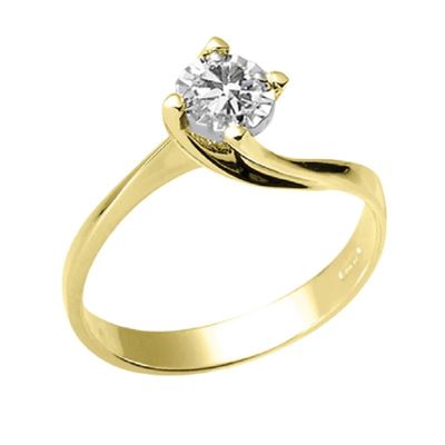 Anello In Oro Giallo E Diamante DonnaOro Luce Anello In Oro Giallo E Diamante DonnaOro Luce